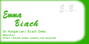 emma biach business card